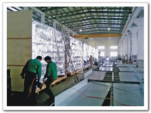 Large wooden packaging production line